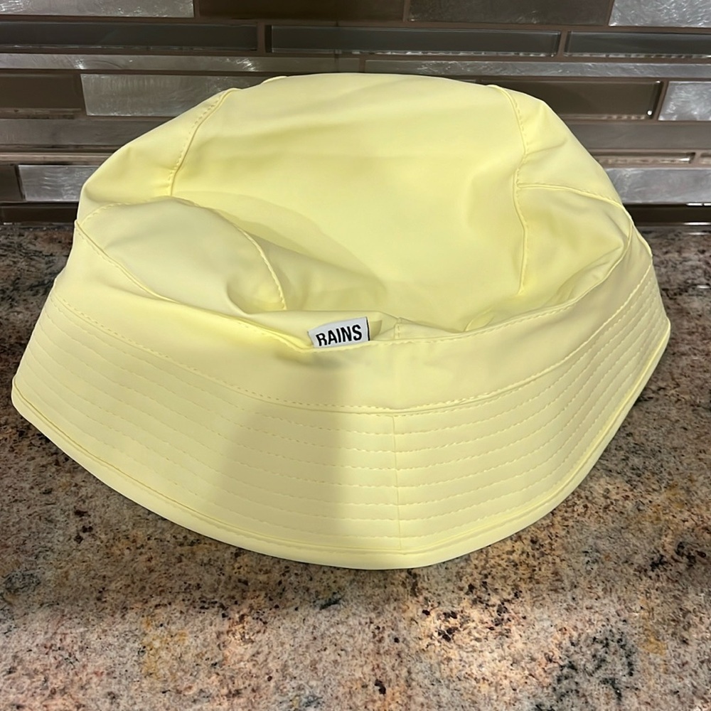 NWT RAINS Bucket Hat in Straw Size XS-M